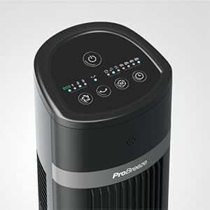 ventilateur tour probreeze grand 100 cm colonne puissant ete minuteur noir