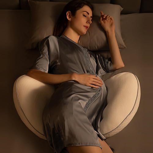 Oreillers de grossesse pour dormir – Remplissage de tuyau en polyéthylène doux de qualité supérieure avec housse en maille respirante – Coussin de maternité lavable pour le dos, les jambes, le ventre, - Nail Gallerys
