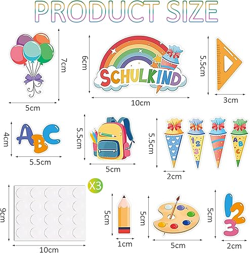 Lot de 60 confettis décoratifs multicolores pour la rentrée des classes ABC 123 - Décoration de table - Décoration de gâteau pour la rentrée scolaire - Pour la rentrée scolaire - Décoration de table - Nail Gallerys