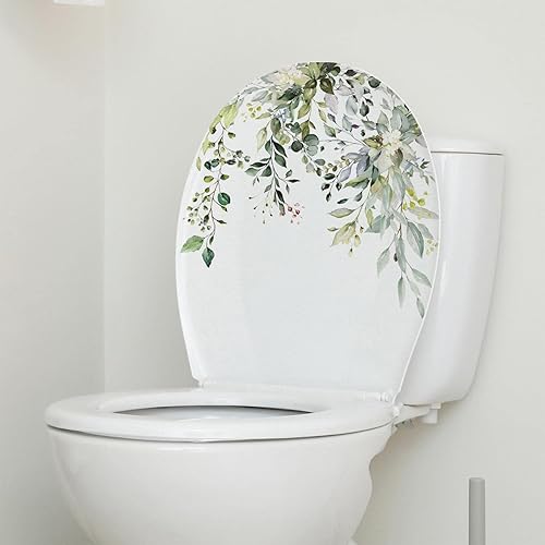 Rianpesn Autocollant mural pour WC - Décoration végétale - Pour chambre à coucher, bain et bain - Nail Gallerys