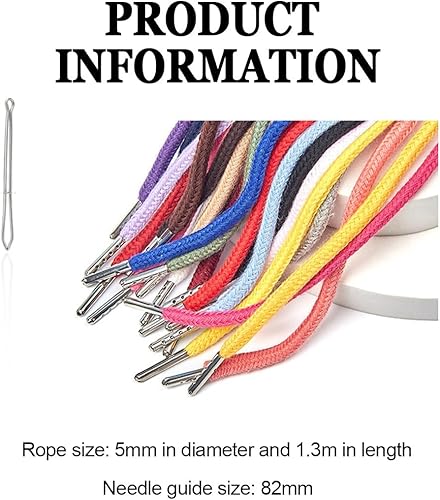 ZKGYUS Drawstring Lot de 8 Cordons de Rechange universels avec 1 enfileur pour Pantalons, Shorts, Pantalons, Vestes, Manteaux - Nail Gallerys