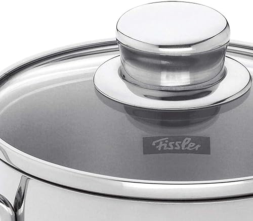 Fissler Petit Faitout en Acier Inoxydable (Ø 14 cm, 1 l), pour Collation/Petites Bouchées, avec Couvercle en Verre, Compatible Induction, Argenté - Nail Gallerys