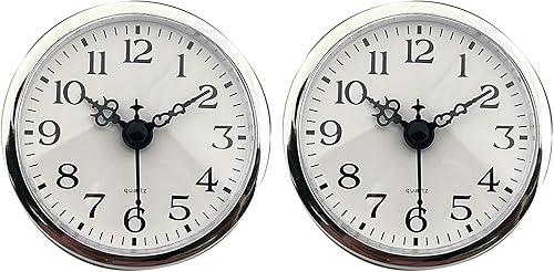 Ldabrye Insert d'horloge à quartz miniature rond de 80 mm avec chiffres arabes, idéal pour l'horlogerie artisanale de remplacement - Nail Gallerys