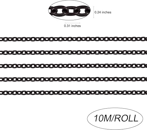 COGCHARGER Chaîne à trombones soudée en acier inoxydable de 10 m pour fabrication de bijoux, colliers, bracelets, loisirs créatifs - Nail Gallerys