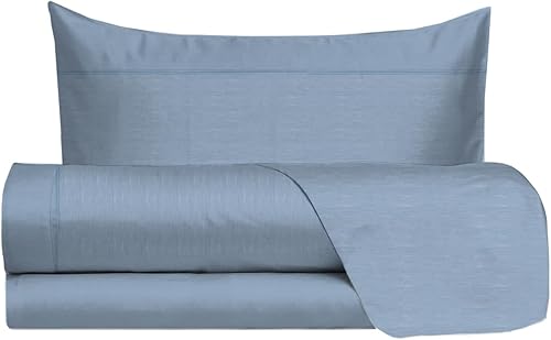 hermet Parure de lit Double 100% Coton, 2 Places Motif Effet Toile, Drap Housse + Drap Housse + 2 taies d'oreiller - Nail Gallerys