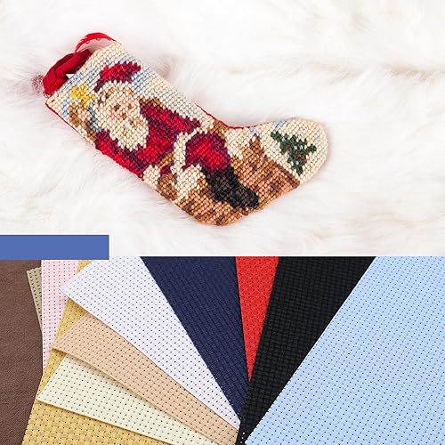 The Lord of the Tools Lot de 20 tissus pour point de croix 11 ct 100 % coton 15 x 15 cm - Nail Gallerys