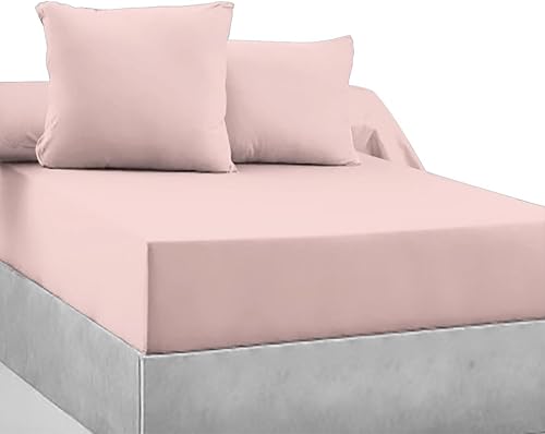 2 Taies d'oreiller 63 x 63 cm - Rose poudré - Nail Gallerys