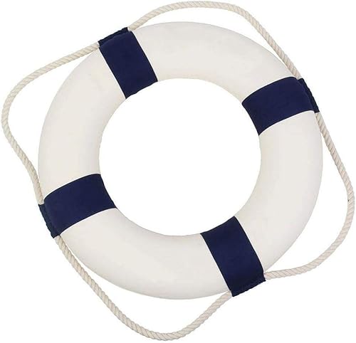 Aeromdale Bouée De Sauvetage Marine Natation Anneau Maison Décoration Méditerranéen Maison Décoration Ou Le Mur Ornements Décoratifs (Marine, 35cm) Cadeau - Nail Gallerys