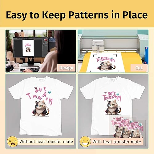 TransOurDream Ruban de transfert pour imprimante à jet d'encre en vinyle - 10 feuilles A4 - Pour découpe et désherbage - Utilisation avec notre papier de transfert thermique léger (light-tape-10) - Nail Gallerys