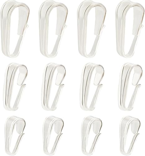 CREATCABIN 12 Pcs 3 Taille Snap on Bails 925 Sterling Silver Pinch Bails Crochet Clip Fermoir Pendentif Fermoir Charmes Perles Connecteurs Accessoires Vrac pour Fabrication Bijoux DIY Boucles 7~8~9mm - Nail Gallerys
