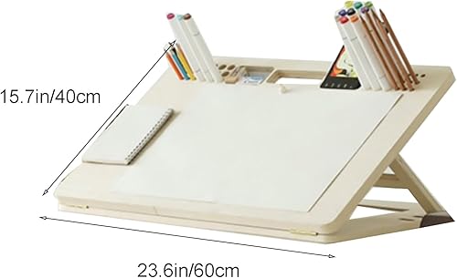 ZXTRYBHD Planche a Dessin A3, Tablette Dessin Portable, avec Trou de Rangement pour Pinceaux, Chevalet de Table, pour Artistes Professionnels et Peintres Amateurs - Nail Gallerys