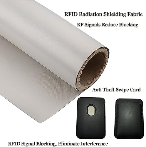 Tissu Faraday Tissu Conducteur en Fibres D'argent-RFID/EMI/RF/EMF Protection Tissu Wifi 5G Protection Contre Les Ondes électromagnétiques-pour La Fabrication de Vêtements de Grossesse, R(Size:1.38X3m) - Nail Gallerys