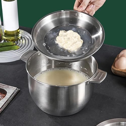 Filtre à huile en acier inoxydable avec couvercle, filtre à huile de saindoux, pour huile de cuisson, huile de friture (5,2 L) - Nail Gallerys