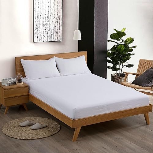 1 Pièce Bedding Drap Housse 120x200cm, 100% Lin Naturel, Bonnet pour 35cm, Confortable et Respirant (Lin, 120x200x35cm) - Nail Gallerys