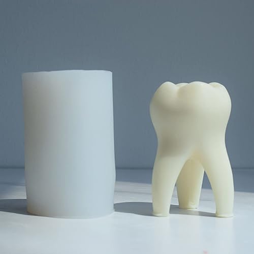 Moule en silicone 3D pour bougie en forme de dents - Pour décoration de bureau faite à la main - En résine époxy - Nail Gallerys