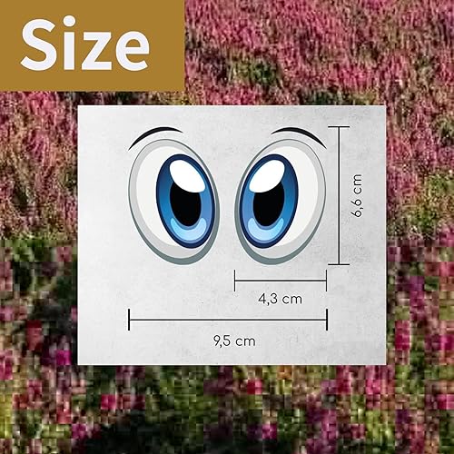 sundrerfect Paire d'Autocollants Yeux Décoratifs – Adhésifs Imperméables PVC pour Robots Tondeuses, Aspirateurs, Voitures et Électroménager – Stickers Drôles Personnalisables Intérieur/Extérieur - Nail Gallerys