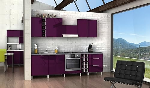 Berlioz Creations CB15BD Meuble de Cuisine Casier 5 Bouteilles Bordeaux Haute Brillance 15,2 x 34 x 70 cm - Nail Gallerys