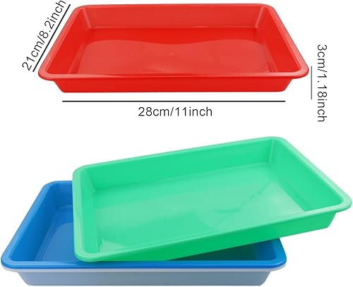 Lot de 5 plateaux en multicolores, plateau d'activité, plateau de service pour l'école, la maison, les travaux manuels - Nail Gallerys