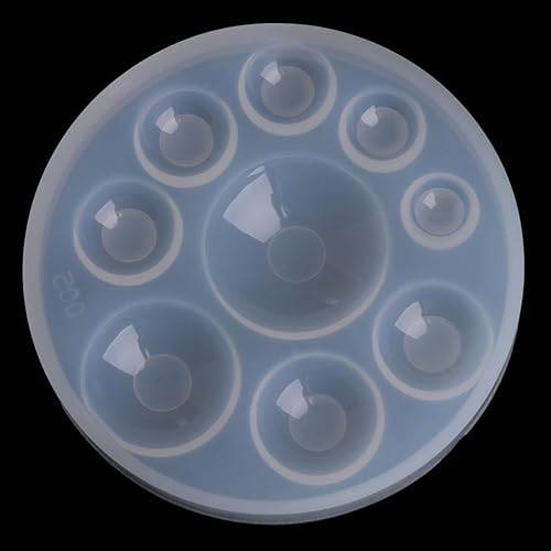 Pendentif rond en forme de petit demi-sphère en résine - Moule en silicone pour l'artisanat et la fabrication de bijoux - Nail Gallerys
