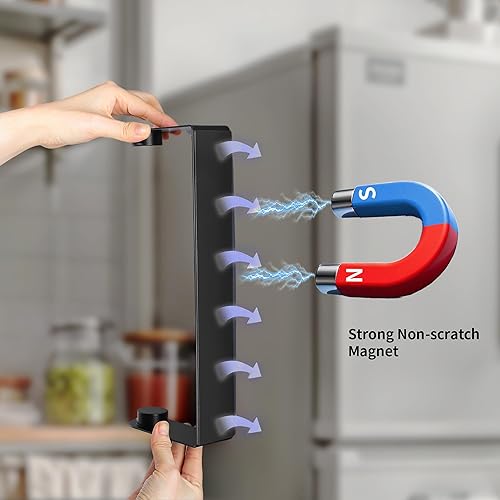 DELITON Porte-Serviettes magnétique pour réfrigérateur – Porte-Rouleau de Papier essuie-Tout Noir sous Armoire avec Aimant Puissant, Cuisine, Camping-Car, Barbecue, Camping - Nail Gallerys