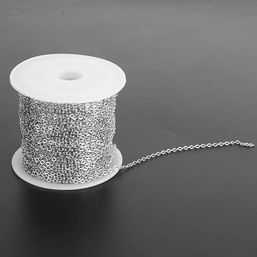 Accessoires de Bijoux à Bricoler Soi-même 10 Mètres Croix O Plat Chaîne Bobine En Vrac pour Bracelet Collier ExtenderKC Doré 2.2x1.8x0.3mm En Acier Inoxydable Rouleau Chaîne En Aluminium Lin Exquis - Nail Gallerys