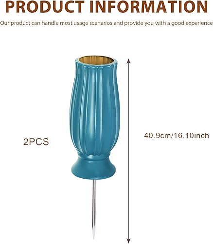 PORFOYO Vases de Cimetière, 2pcs Pots de Fleurs en Plastique, Vase Funéraire avec Drainage Amovible, Vases Funéraires pour Cimetière, La Décoration de Cimetière de Pierre Tombale - Nail Gallerys