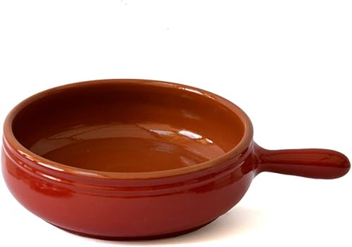 Poêle Rossana avec couvercle, casserole en terre cuite, poêle à ragoûts, Colì Maioliche et Terrecotte depuis 1650, rouge, diamètre 20 cm - Nail Gallerys