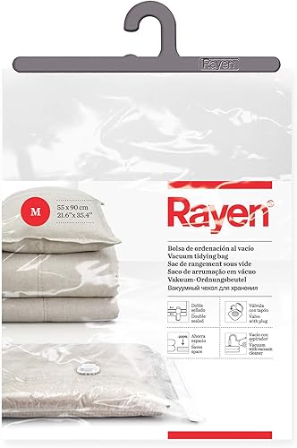 Rayen | Sacs sous Vide pour vêtements. Housses de Rangement sous Vide pour vêtements | Pack de 2 Sacs (80 x 100 cm et 90 x 130 cm) | Transparent - Nail Gallerys