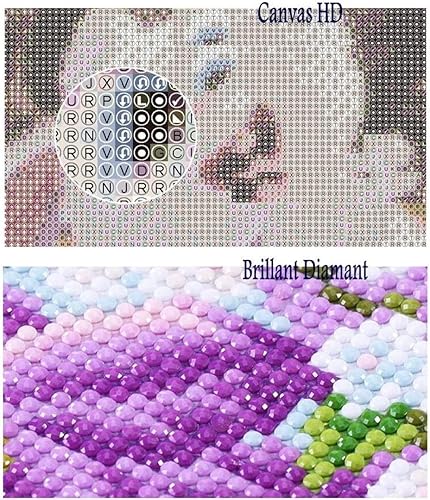Diamond Painting Deux poules DIY 5D Diamant Peinture Full Drill Broderie par numéro kit Point De Croix Strass Complet Adultes Enfants Art Mur Décor (Pas de Cadre) 40x30cm - Nail Gallerys