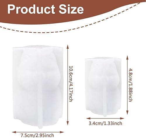 XNAUVOI Moule Silicone Chat,3D Moule en Silicone Chat,Moule Bougie Silicone,Moule en Forme D'animal Mignon,Moule à Pâtisserie Chocolate Candy - Nail Gallerys