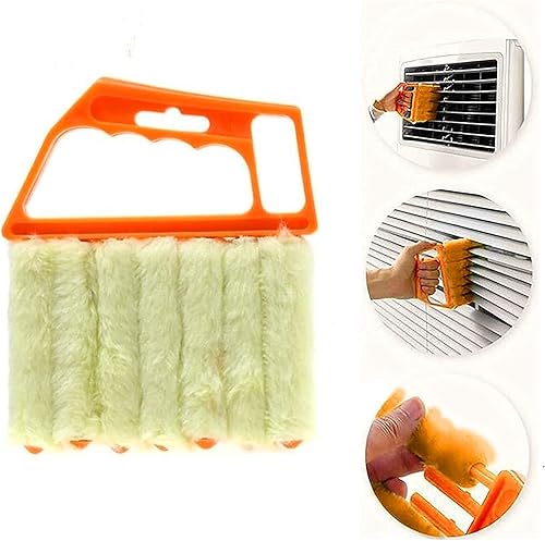 KOKSI Brosse de Nettoyage pour Stores Vénitiens Humides et Secs - Poignée Ergonomique pour Nettoyer la Poussière, les Stores Sales, Soins de la Maison avec Éponge Humide - Nail Gallerys