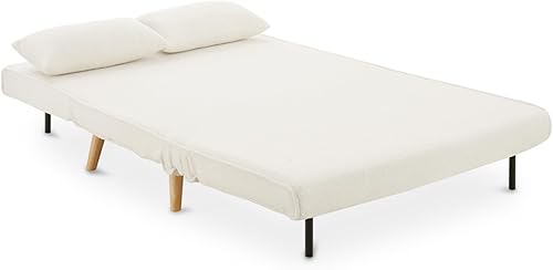 DecoInParis Banquette Convertible 2 Places en Tissu Effet Peau de Mouton Tonka - Nail Gallerys