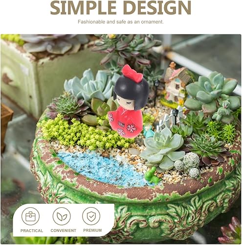 Amosfun 10 Pièces Poupée Kimono Poupée Geisha Poupées Kokeshi Kit Jardin Zen Dessus De Bureau Poupée Poupées Folkloriques Japonaises Figurine Kimono Collection Gâteau Plastique - Nail Gallerys