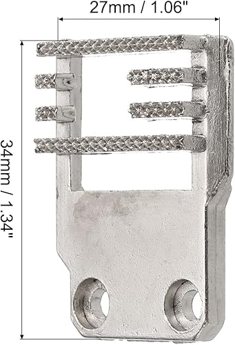 sourcing map Machine à Coudre Alimentation Chien Galvanisé Fer pour Plupart Universelle Machine à Coudre - Nail Gallerys