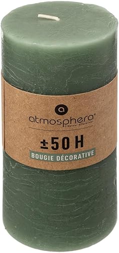 Atmosphera - Bougie rustique - vert eucalyptus - 445g - Nail Gallerys