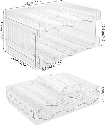 LDXDRU Rangement Bouteille, Range Bouteille Frigo Porte Bouteille Vin, Casier à Bouteilles Empilables en Plastique, Peut Contenir Jusqu'à 6 Bouteilles, pour Comptoirs de Frigo, Cuisine, Armoire - Nail Gallerys