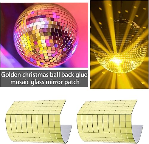 be in your mind 5x150pcs Carreaux de Mosaïque Auto-adhésifs 10x10mm Miroirs en Verre Carré Or Carreaux de Mosaïque Miroir pour Bricolage Artisanat Décoration Boule de Noël 150x100mm - Nail Gallerys