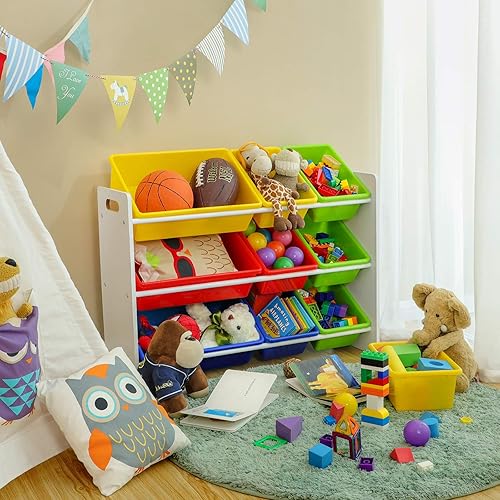 SONGMICS Meuble de Rangement pour Jouets et Livres Chambre d’Enfant GKR02W - Nail Gallerys