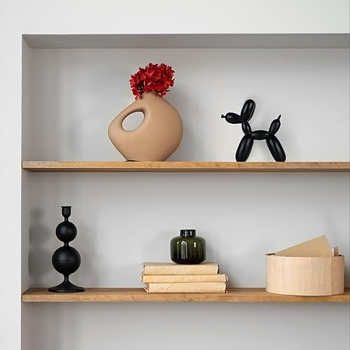 greafy Sculpture de ballon décoratif en forme de chien - Blanc nordique - Moderne - En résine - Décoration de salon - Statue de chien - Cadeau pour chambre à coucher, bureau et bureau - Nail Gallerys