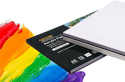 ARTME Lot de 2 carnets de croquis en acrylique A5-400 g/m² - Extra lourd - Pressé à froid - Sans acide - Carnet de croquis - Peinture acrylique et gouache - Format A5 - Nail Gallerys