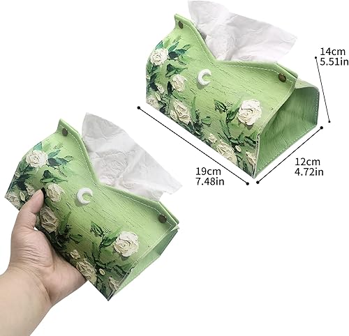 Qaixwuyi Boîte à mouchoirs en cuir synthétique avec port en V Distributeur de serviettes en forme de V Distributeur de mouchoirs cosmétiques Distributeur de mouchoirs Voiture Boîte Distributeur de - Nail Gallerys