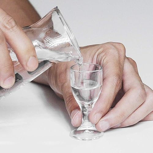 REATR 6Pcs 12ml, 0.4 oz Verres à Shot Glass Mini Vin Shot Verres Shooter Vin Liqueur Esprit Sake Alcool Tasses Petit Verre à Boire pour Tequila Vodka Verre à vin Tasse de pub Chinese Baijiu Glass - Nail Gallerys