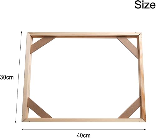 Entgoinggo Cadre en bois élégant pour loisirs créatifs sur toile, barres de châssis en bois (40 x 50 cm) - Nail Gallerys