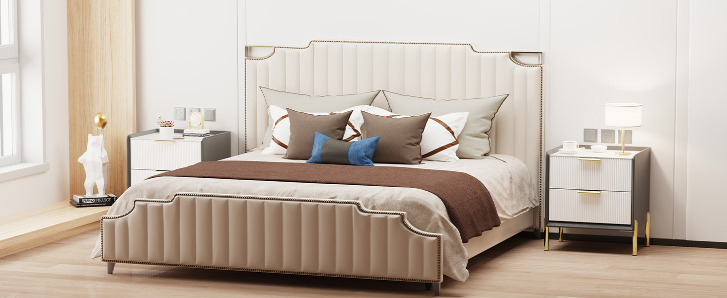 bedside table with 2 drawers 