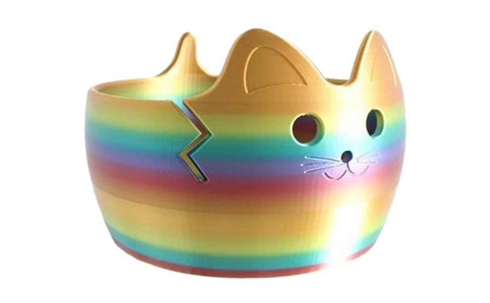 Bol à tricoter pour bol en fil de chat, support pour bol en fil de chat - Bol à tricoter décoratif