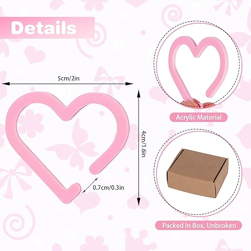Winmany Lot de 20 étiquettes en acrylique avec nœud en forme de cœur, rose, bleu, noir, laser, décoration de verre à vin - Nail Gallerys