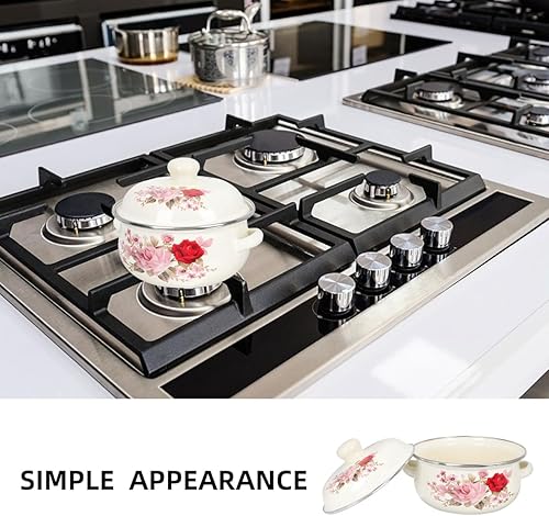 Marmite À Soupe Émaillée Épaissie À Fond Plat Casserole À Ragoût Binaurale Pour Cuisine Pot De Médecine Chinoise Pour Fêtes - Nail Gallerys