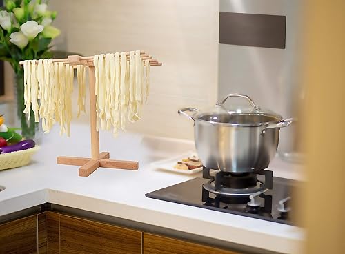 HAIBEIR Séchoir à pâtes en bois de hêtre naturel - Rangement facile - Nail Gallerys