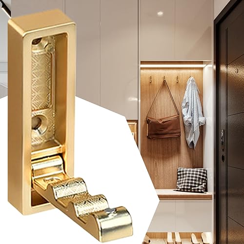 Générique Crochets Porte-Serviettes Pliables - Porte-Serviettes Murals pour Salle de Bain,Solution Gain de Place pour Vêtements, Chapeaux, Sacs, Écharpes et Clés - Nail Gallerys