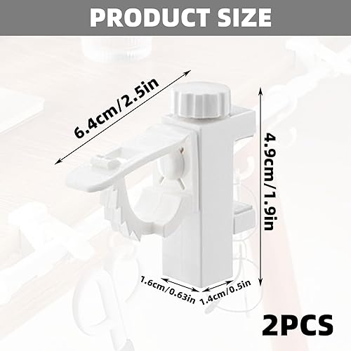 DONOONIS Attache Rideau sans Percage,Réglable Crochet Rideau sans Percage,2 Pièces Blanc Plastique Fixation Rideau sans Percage,Support Rideau pour Organisateur,Stockage De Serviette Crochet - Nail Gallerys